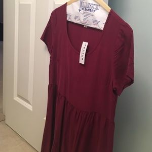 Maroon t-shirt dress from pacsun