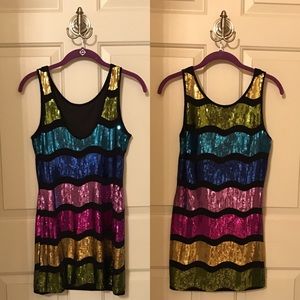 Mini black and color dress