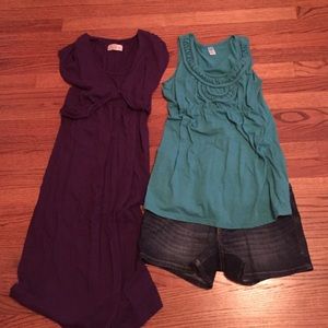 Bundle of maternity clothes