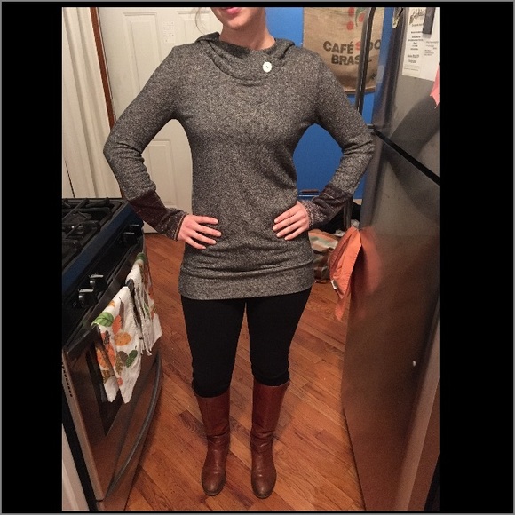 Long sweater with hood!