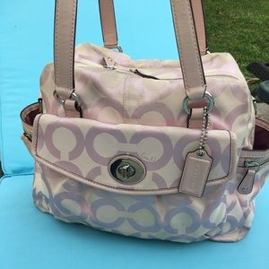 Pink Coach Diaper Baby Bag