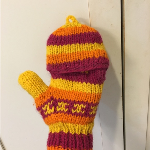 🍊 HP!🎊🎉Orange And Yellow Wool Glovens 🍊 - Picture 2 of 4