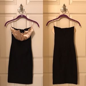 Black strapless dress