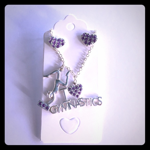 Other - I Love Gymnastics Earrings And Necklace Set