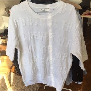 Sandro white tee with letters print