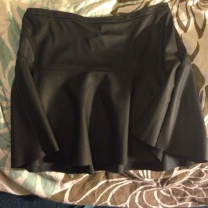 Black pleather mini skirt