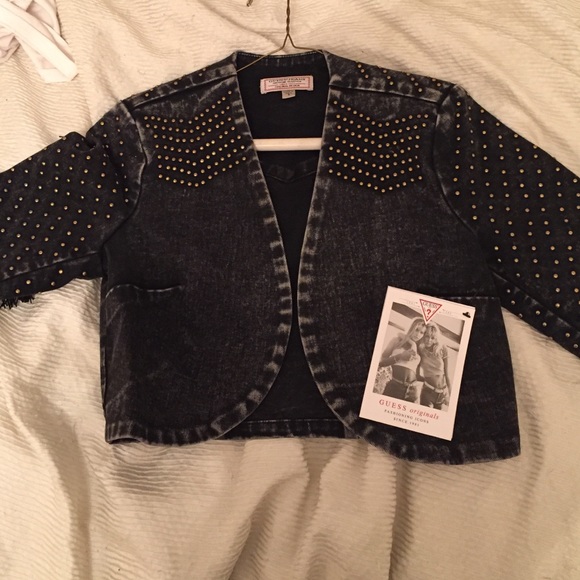 Brand new studded midi guess jacket