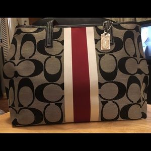 Coach Hamptons weekend Signature stripe tote bag