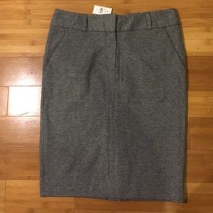 Loft gray pencil skirt NWT