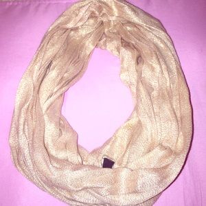 Gold and sparkly infinity scarf
