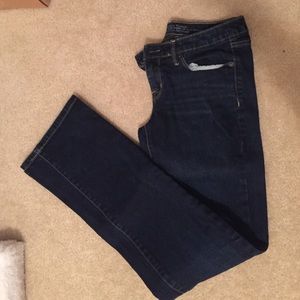 Dark wash boot cut jeans