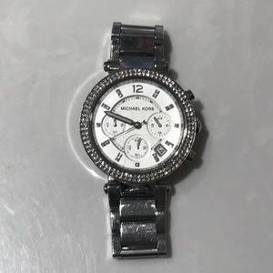 Michael Kors chronographic bracelet watch - silver