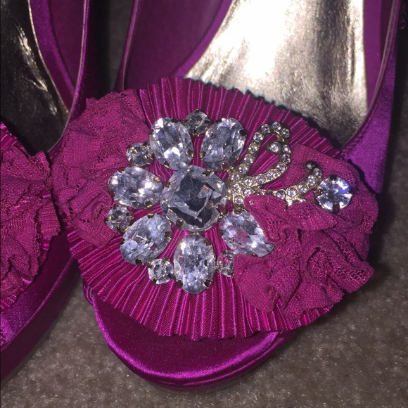 Zigi magenta heels- BLING!!! - Picture 2 of 3