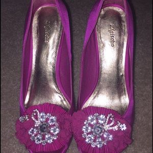 Zigi magenta heels- BLING!!!