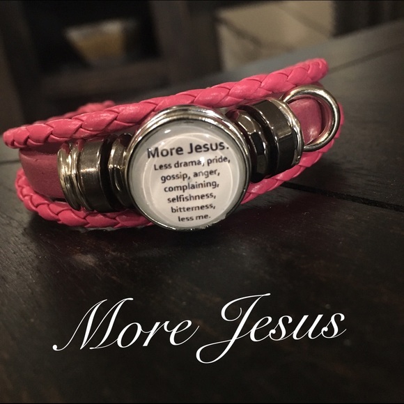More Jesus Christian Snap Bracelet - Picture 1 of 1