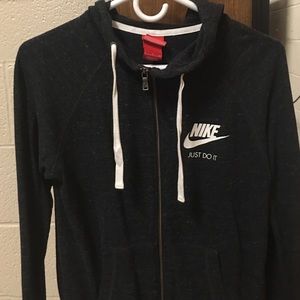 Gray Nike Zip Up Sweater