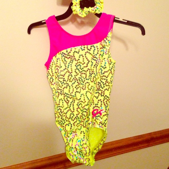 GK Elite leotard and scrunchie CM