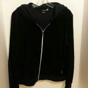 Hooded velour jacket