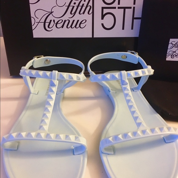 Saks Fifth Avenue Shoes - NWT Baby blue jelly sandals 💝