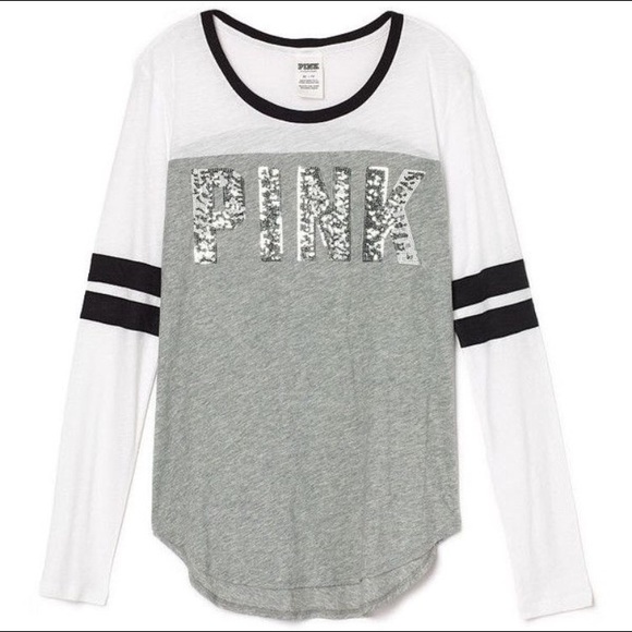 PINK Victoria's Secret Tops - Pink Victoria's Secret Bling Long Sleeve!