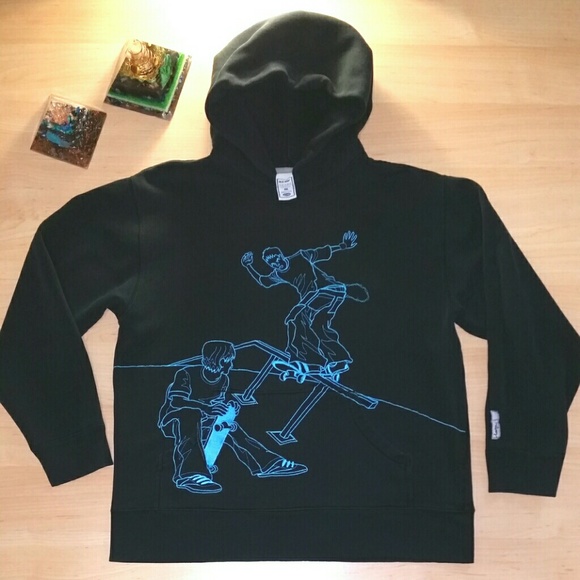 Old Navy hoodie heavy embroidery skateboarding