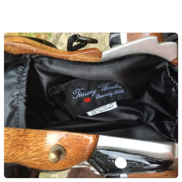 Timmy Woods Rare Hand Carved Motorcycle crossbody. - Picture 4 of 4