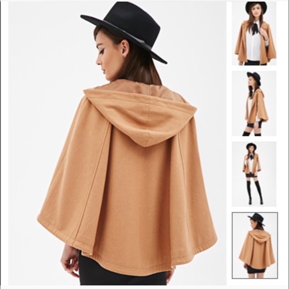 Last One Sz Large ! Forever 21 Cape w/ hood - Picture 3 of 7