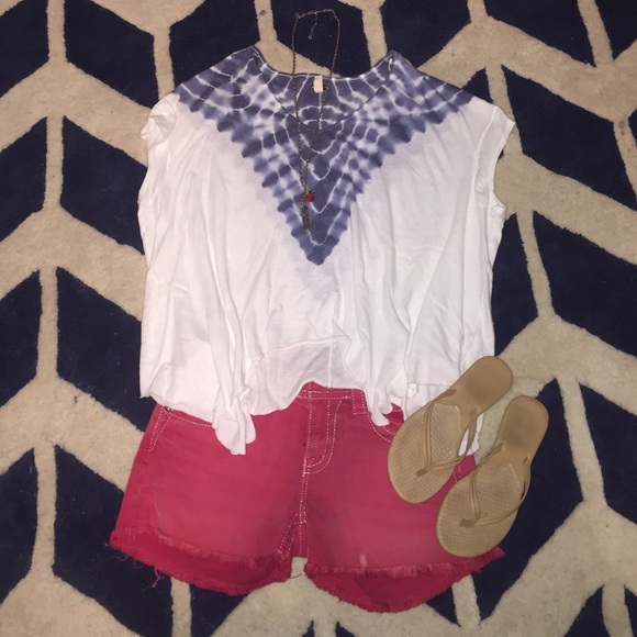 Free People Cotton Tie-Dye Top