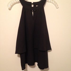 Sexy classy black sleeveless top