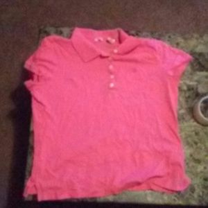 Izod pink extra large button up shirt