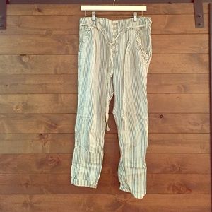 PRICE IS FIRM! Free People striped linen pants!