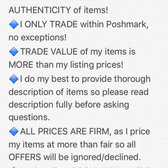 MY POSHMARK CLOSET ETIQUETTE/RULES - Picture 3 of 4
