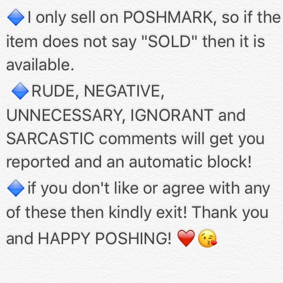 MY POSHMARK CLOSET ETIQUETTE/RULES - Picture 4 of 4