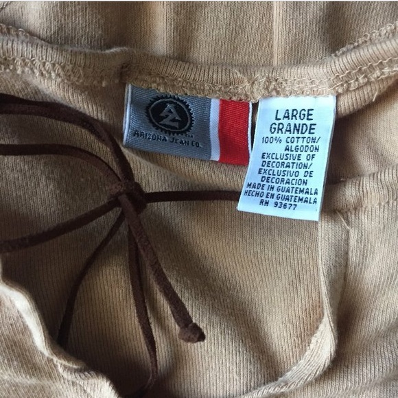 Tan 3/4 long sleeve blouse - Picture 3 of 3