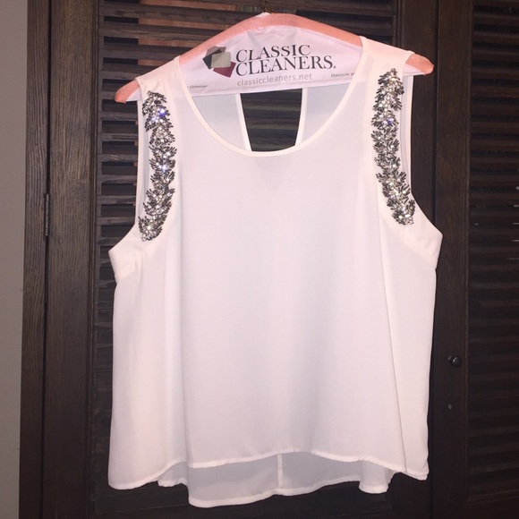 Rhinestone crop dress top