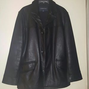 London Fog Men's Leather Blazer Jacket