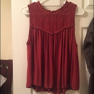 Rust Colored High Neck top