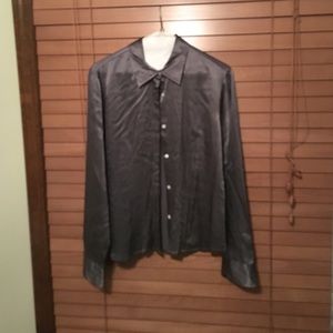 Banana republic silk blouse button up