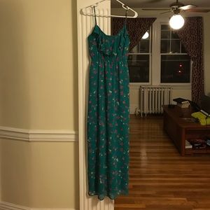 Teal Floral Maxi Dress