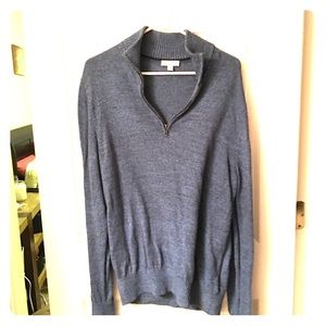 Men's blue gap quarter zip sweater