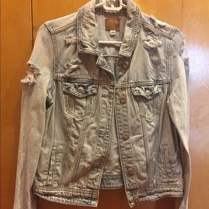 American Eagle Destroyed Denim Jacket