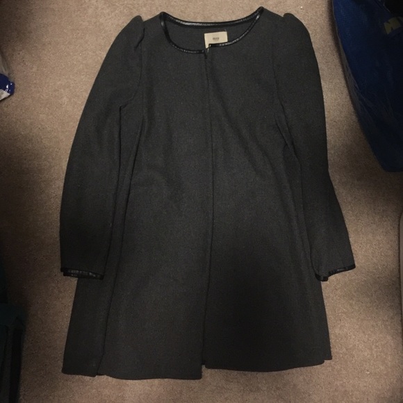 Miu look long jacket dark grey S