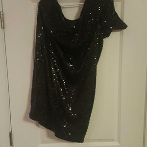 Plus Size Sequin Evening Dress