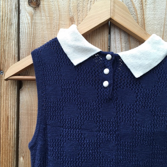 Mod Sweater Dress with Collar - Picture 4 of 4