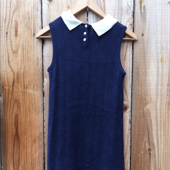 Mod Sweater Dress with Collar - Picture 3 of 4