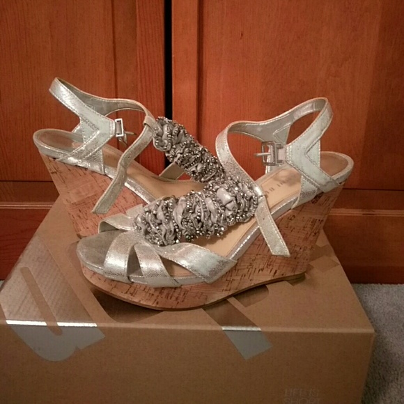Gianni bini silver wedges