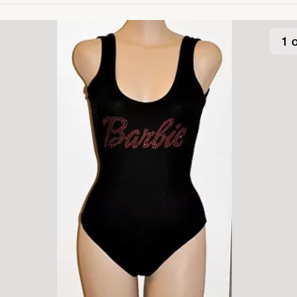 Rhinestone Barbie bodysuit costume