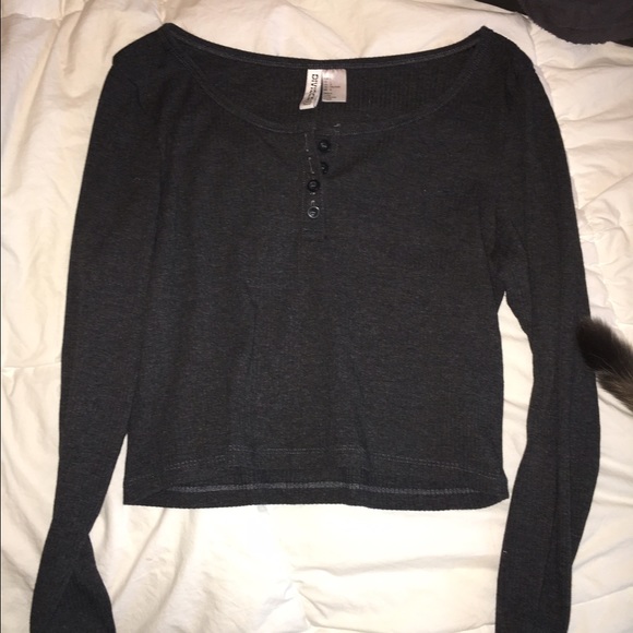 h&m cropped ribbed shirt - Picture 1 of 3