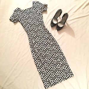 ZARA 💋 ABSTRACT PRINT MIDI DRESS