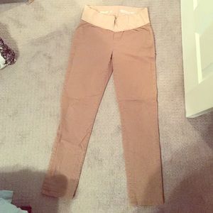 Gap skinny crop maternity khakis